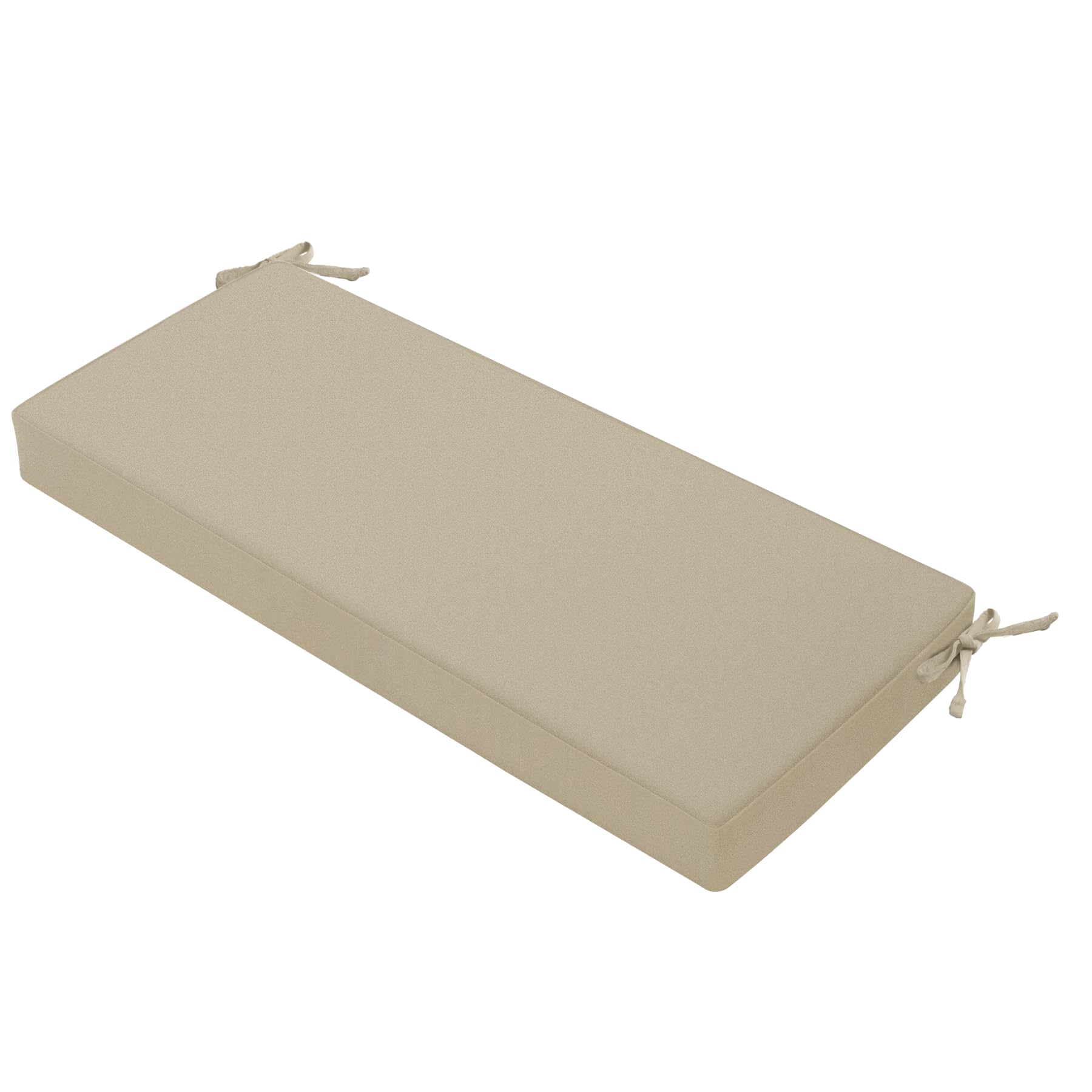 Favoyard outdoor bench cushion 48x18 with waterproof cover protects foam from rain.
