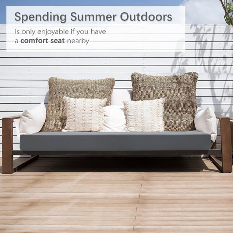 Favoyard outdoor cushion in a patio setting ready for garden use