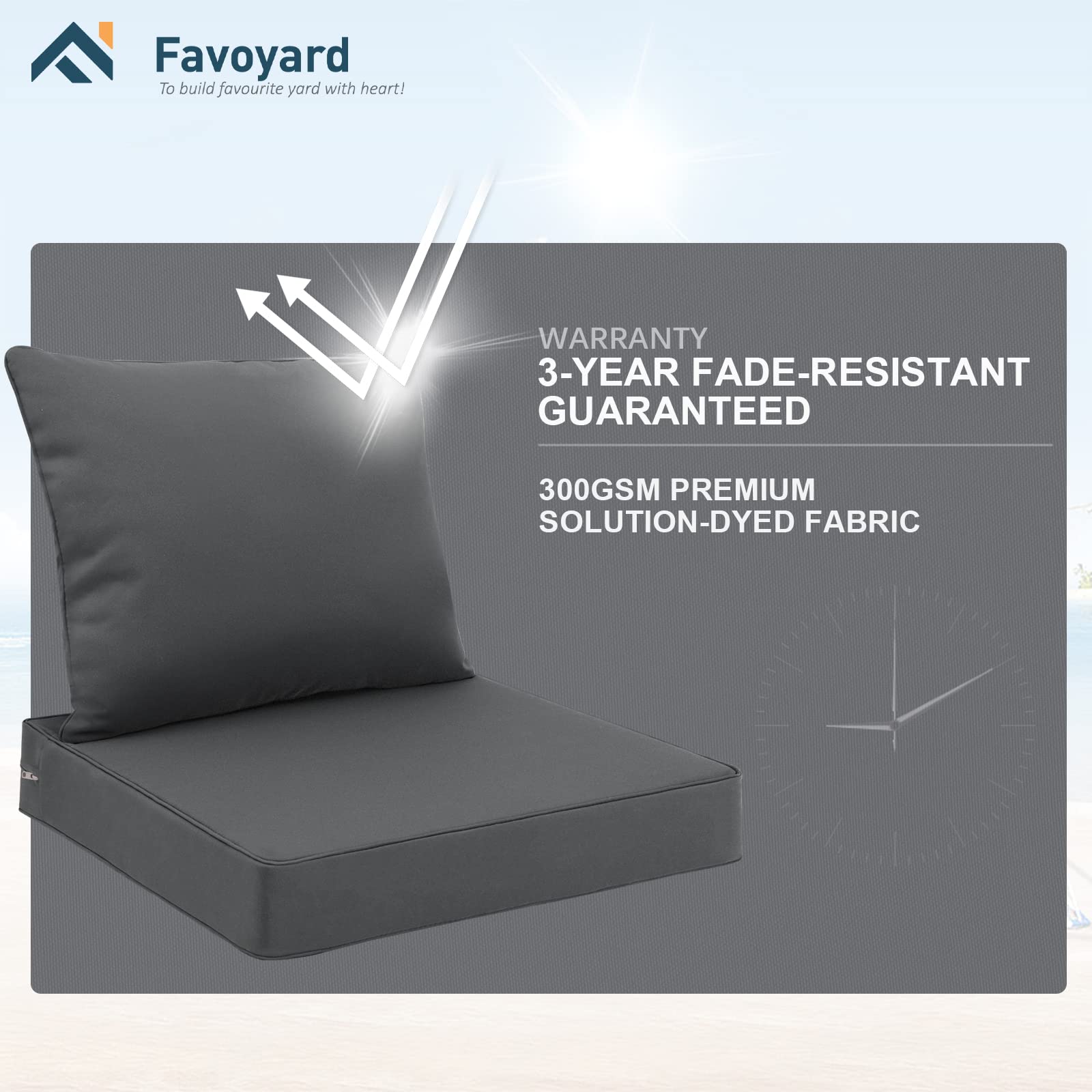 Favoyard hidden zippers protect moisture and extend comfort.