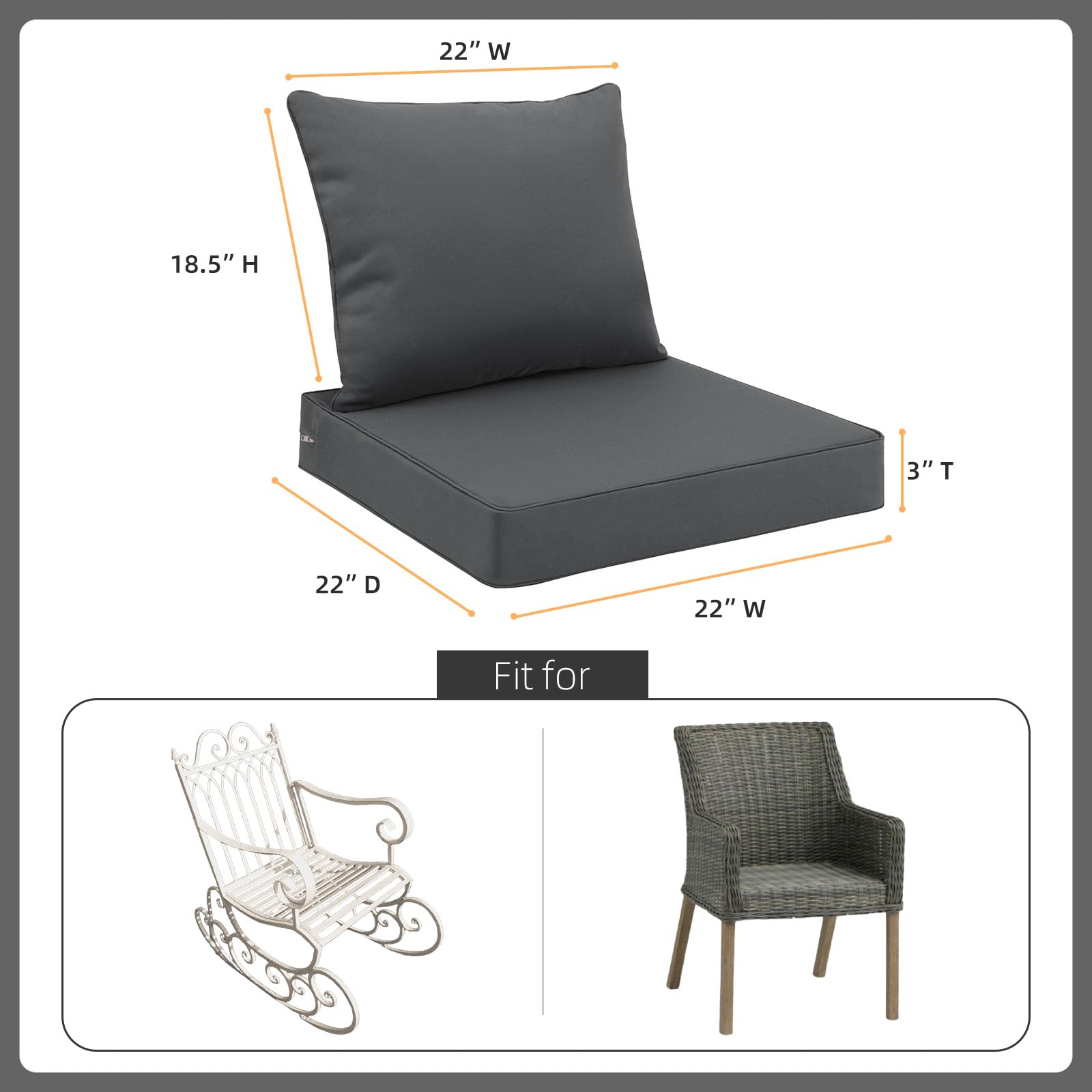 Favoyard waterproof cover cushion withstands rain for outdoor lounging.