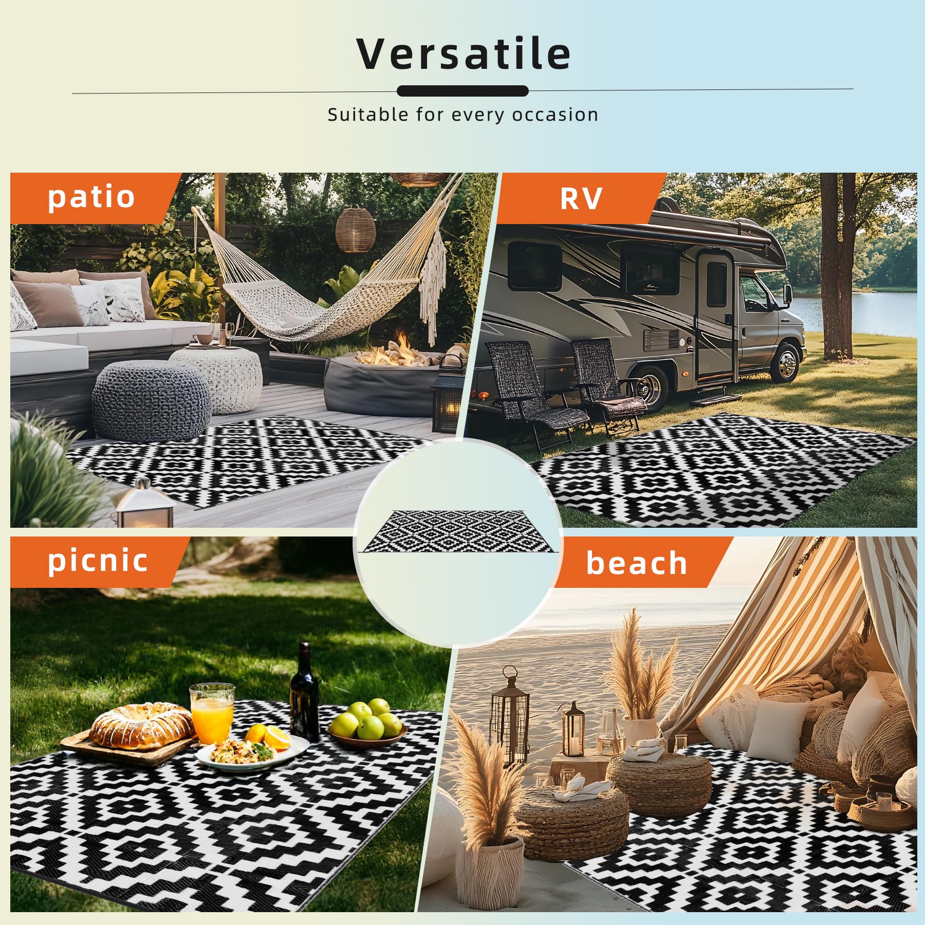 Favoyard recycled-material rug blends eco-friendly decor
