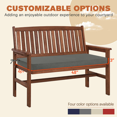 Favoyard waterproof bench cushion full cover shields seating from rain.