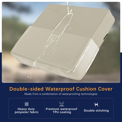 Favoyard waterproof cushion cover with TPU coating, rain-ready and easy to clean.