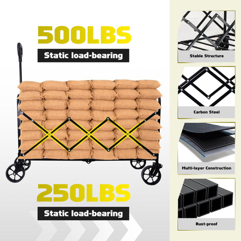 FAVSH 500LBS collapsible wagon waterproof-fabric keeps items dry.