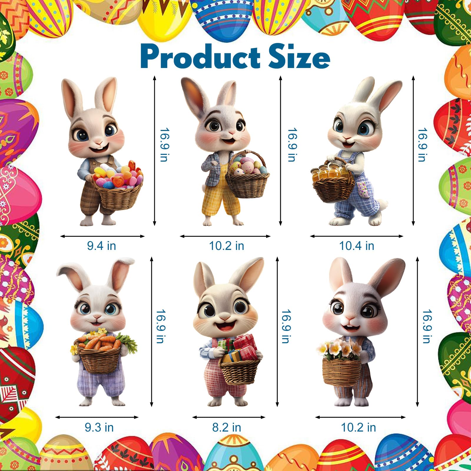 Fayayuan Easter Bunny sign 3: large yard sign with crisp printing for high visibility.