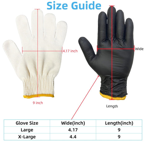 FayLongSky cotton liner offers breathable comfort when worn with nitrile gloves