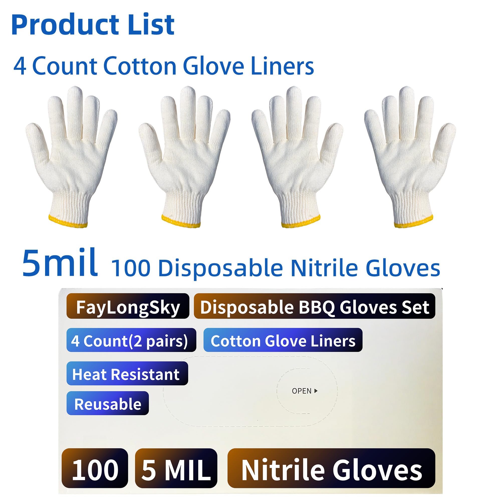 FayLongSky nitrile outer layer provides puncture resistance and water protection