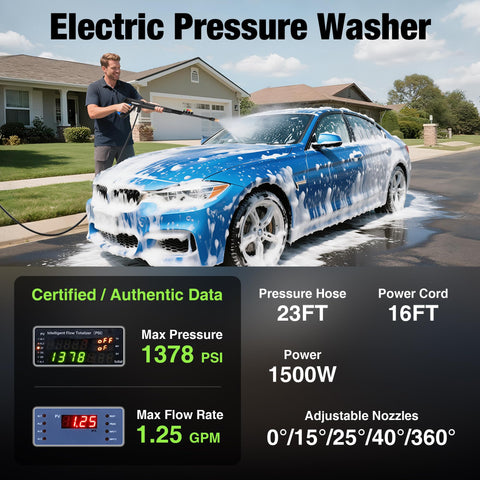 FAYLOV foam cannon attachment provides thick foam for deep car cleaning.
