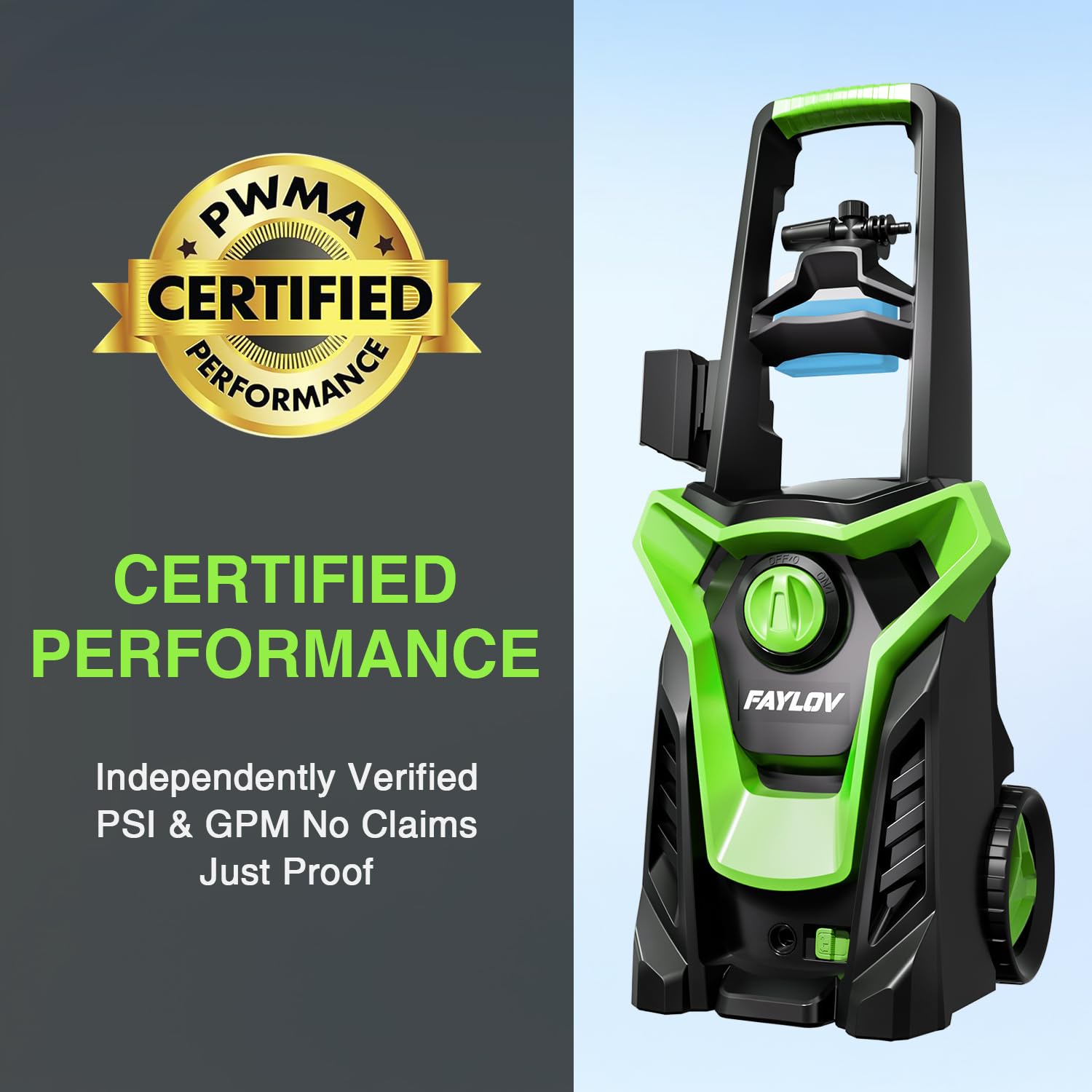 FAYLOV washer targeting car, bike, and undercarriage with versatile spray