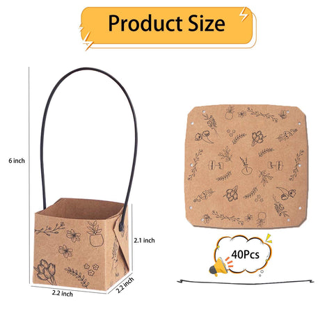 Fayoula mini kraft favour box with handle for elegant gifting.