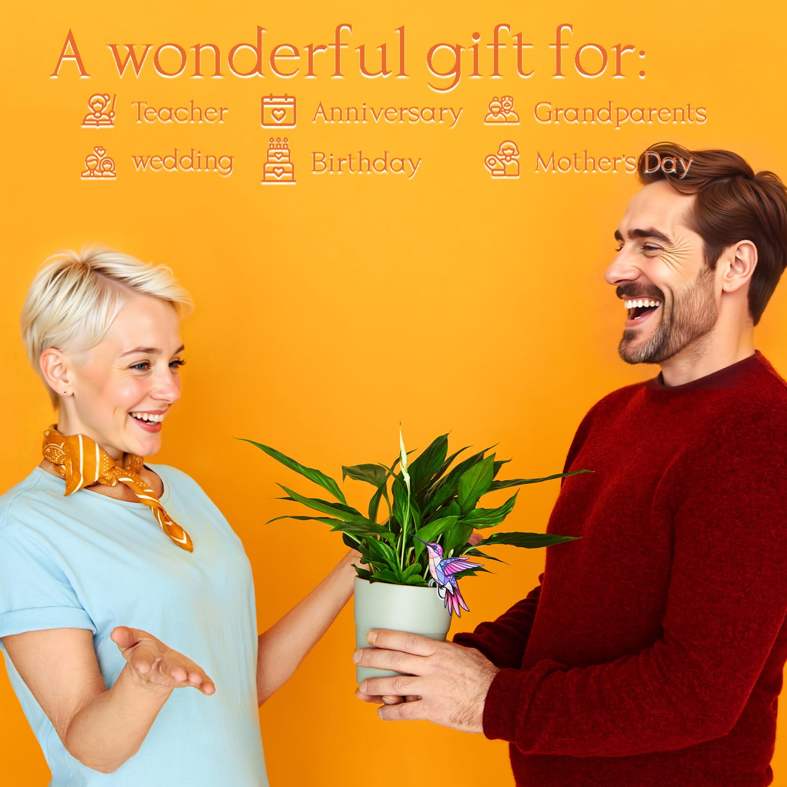 FBBP bird lover gift, a versatile plant pot accessory for garden