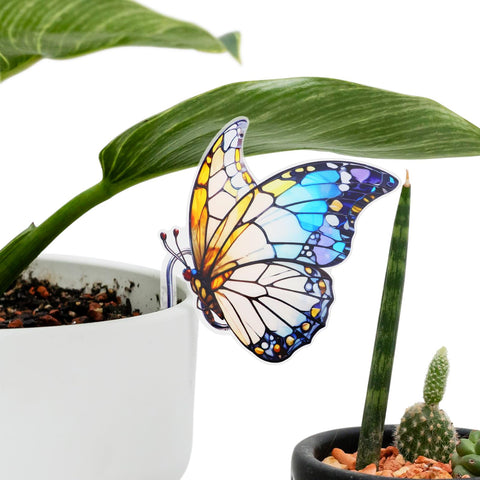 FBBP hummingbird-cardinal-butterfly acrylic ornament for pots, adding nature charm