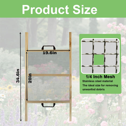 FBOJOY rock sifter separating stones from soil with ease.