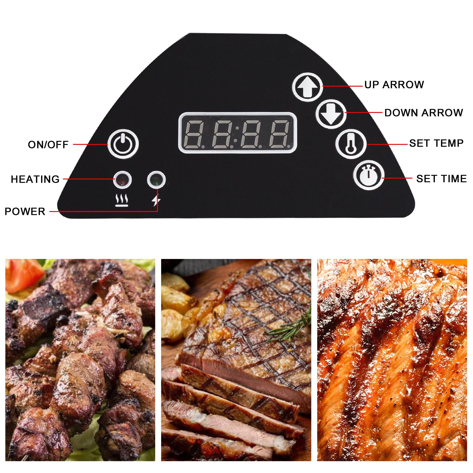 FBULWSEC LED temperature readout for accurate monitoring during smoking.