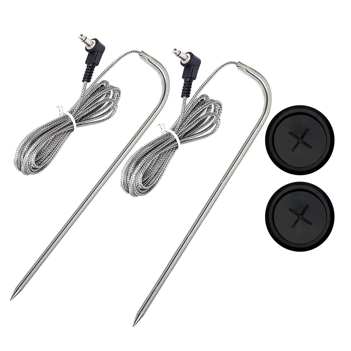 FCCUM 2-pack temp probes for Pit Boss compatibility enable precise meat readings.