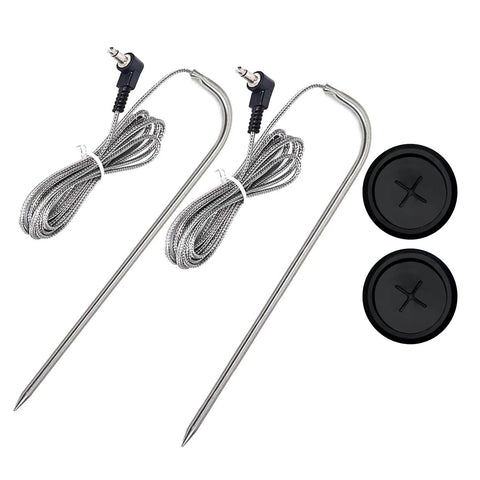 FCCUM 2-pack temp probes for Pit Boss compatibility enable precise meat readings.