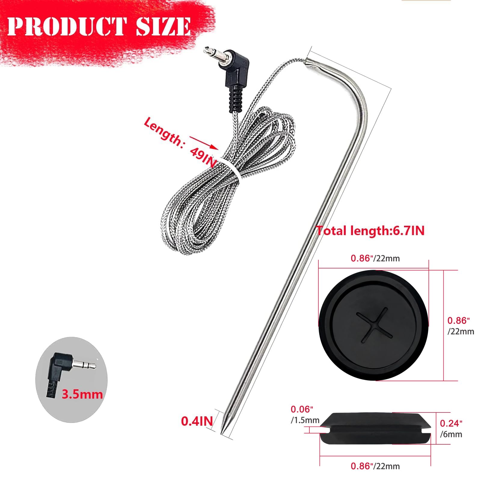 FCCUM 3.5 mm plug enables quick plug-and-play on Pit Boss grills.