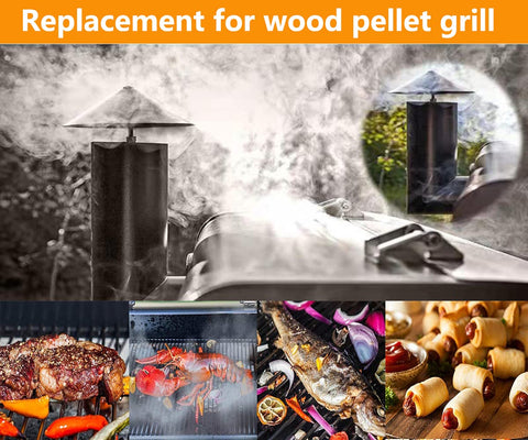 FCCUM chimney cap compatible with Pit Boss, Traeger, Camp Chef and more.