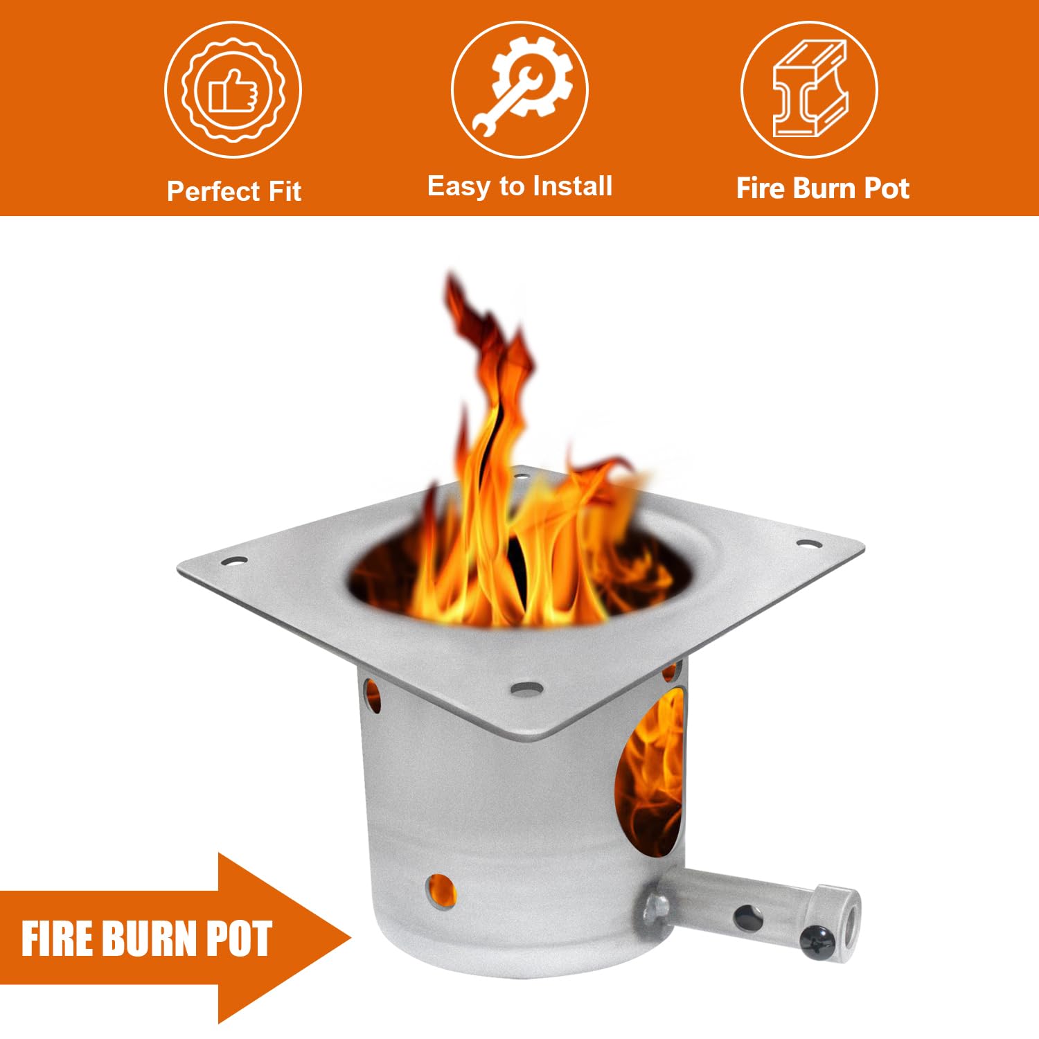 FCCUM Fire Burn Pot Durable Construction emphasizes sturdy, reliable build