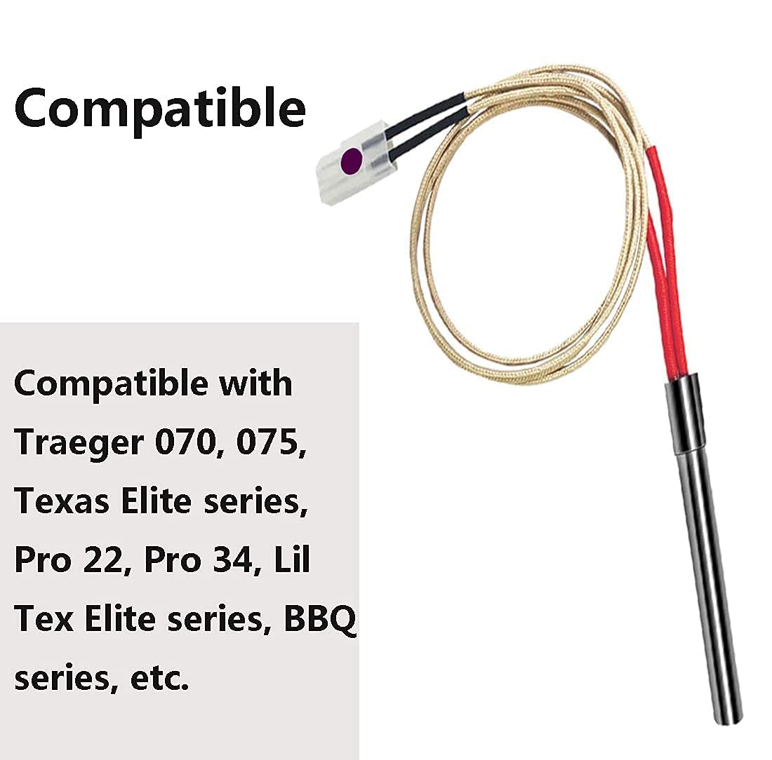 FCCUM hot-rod ignitor for Traeger Lil Tex Elite, quick lighting and steady heat