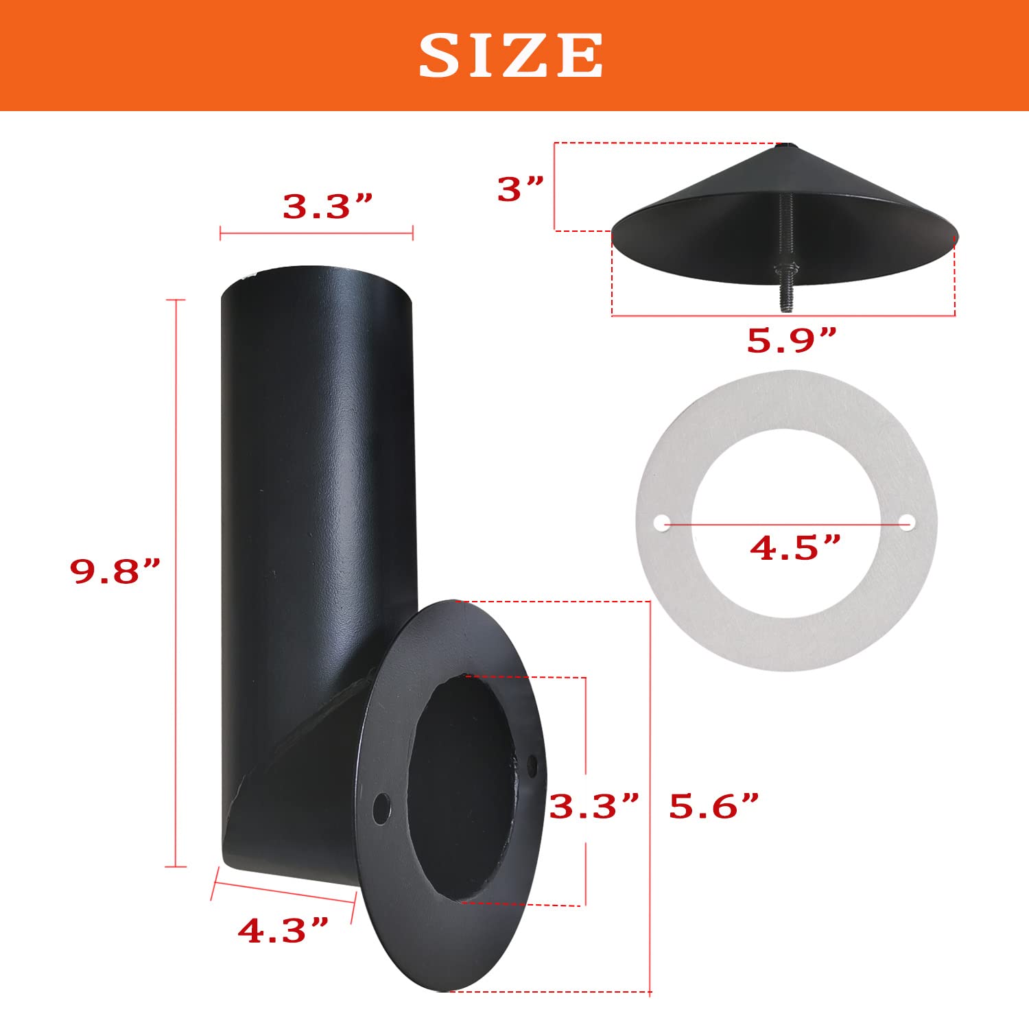 FCCUM chimney flue pipe detail for a secure, durable fit
