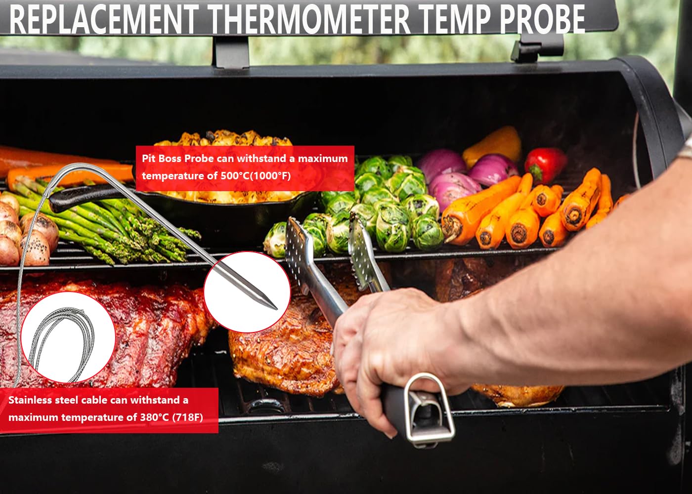 FCCUM waterproof probe tip for easy cleaning and reliable temperature checks.