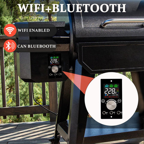 FCCUM WiFi Bluetooth grill control lets you monitor temperature from your phone