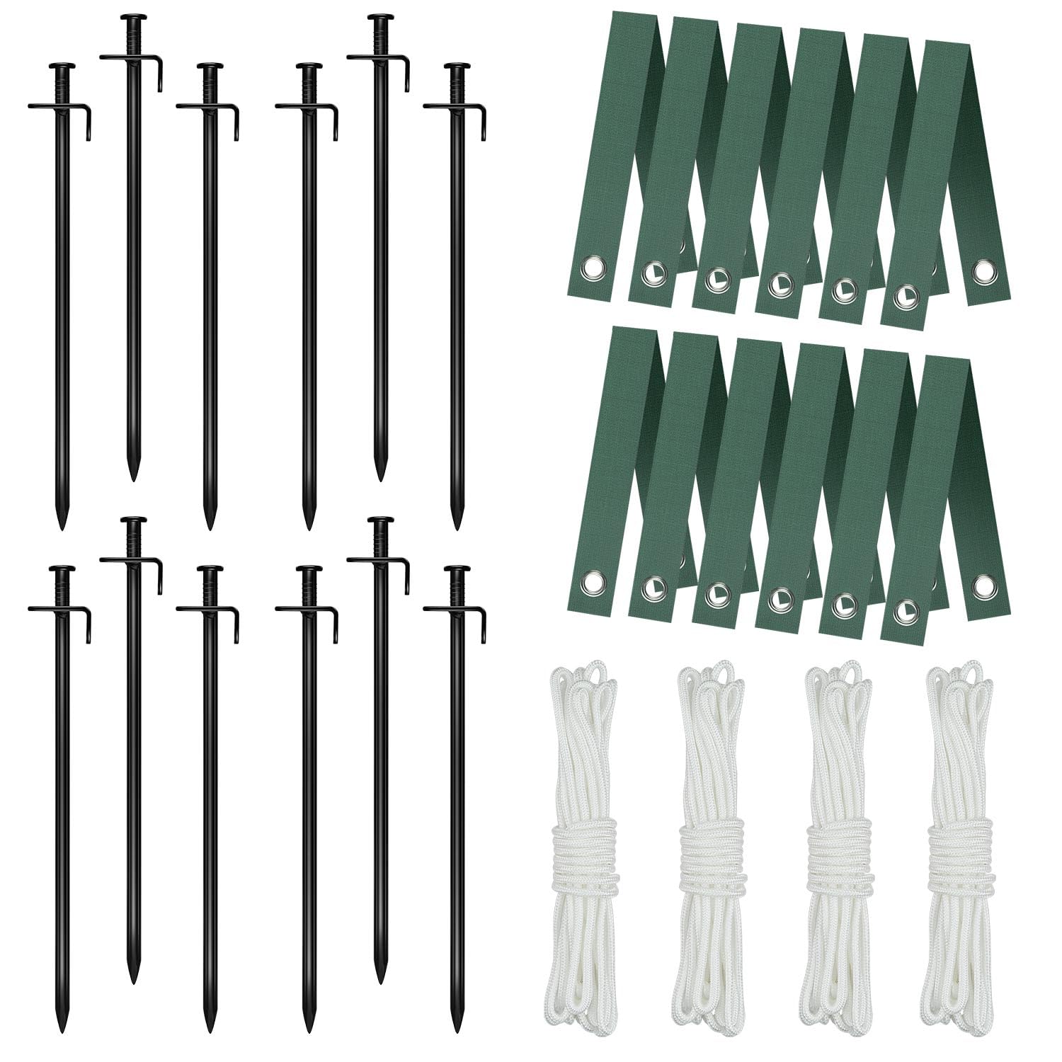 FCENDS Tree Stake Kit: heavy-duty steel stakes provide strong support for young trees.