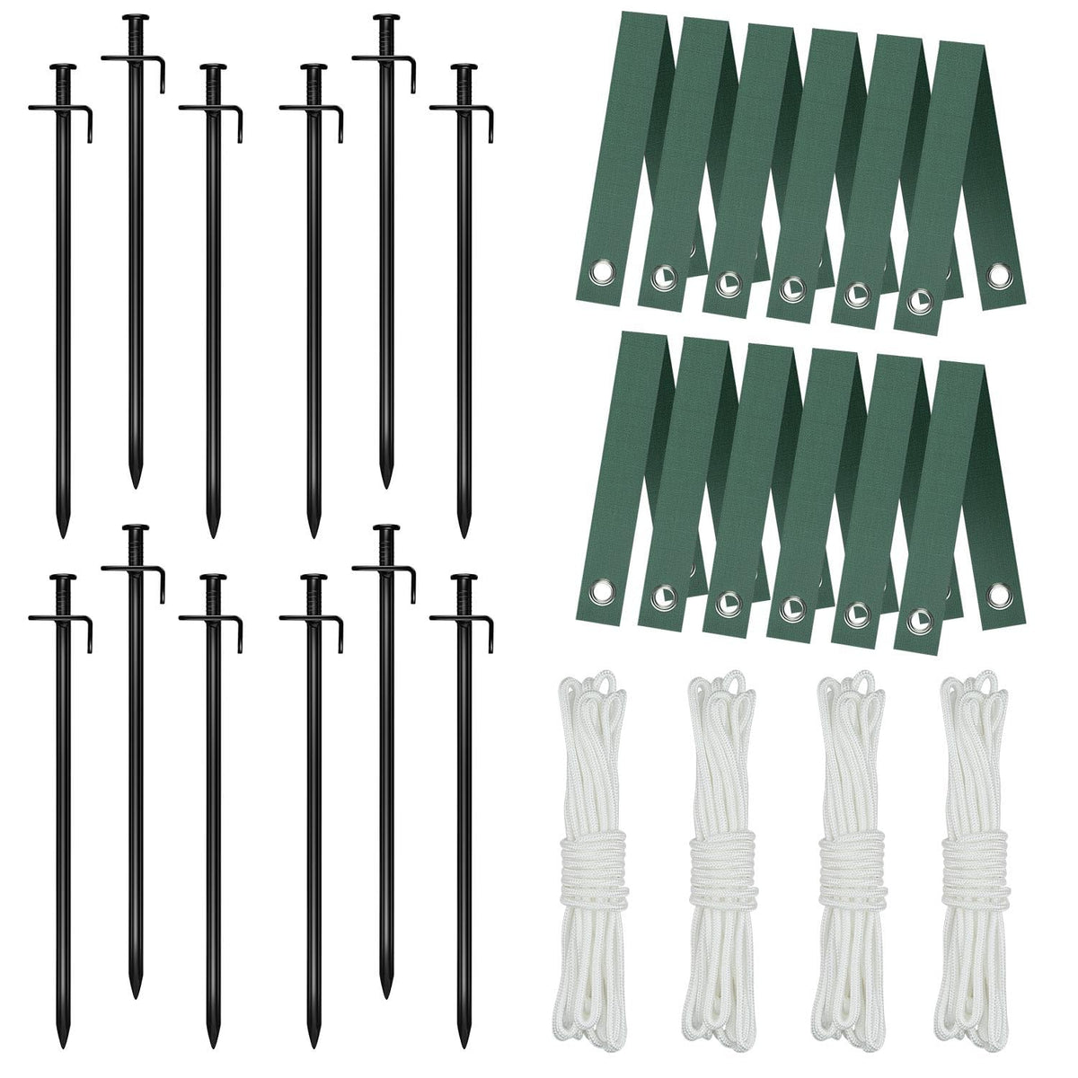 FCENDS Tree Stake Kit: heavy-duty steel stakes provide strong support for young trees.