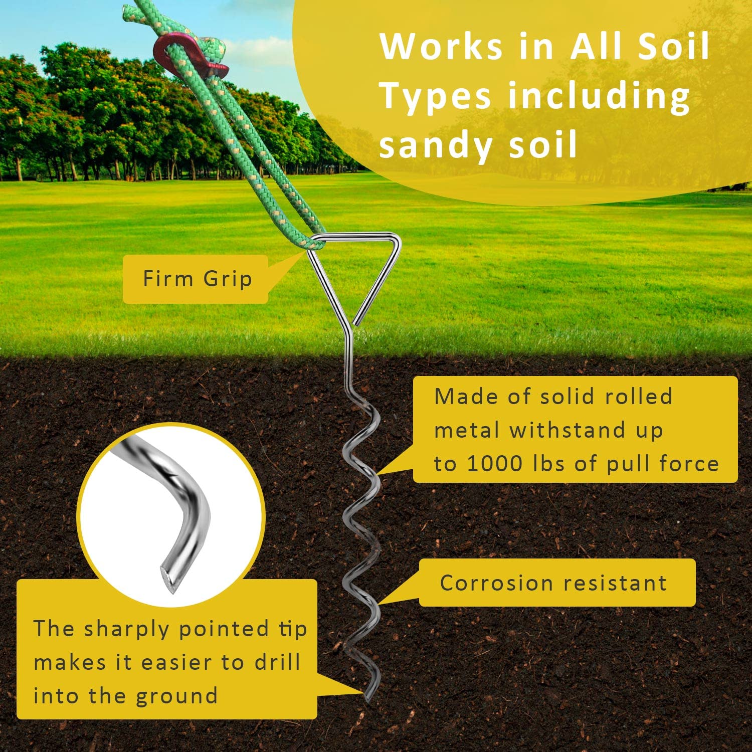 FCENDS tree strap with copper grommets guards bark while supporting growth.