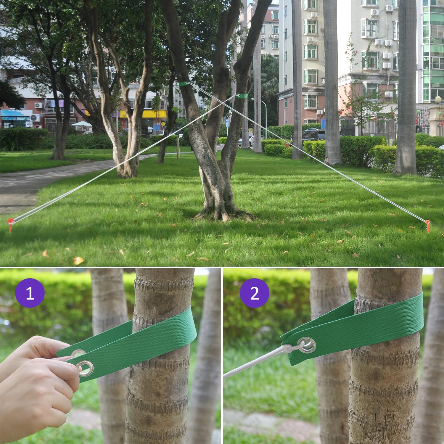 FCENDS Tree Straps suitable for outdoor tents and garden use.