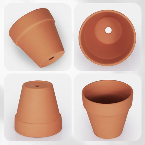 FCFKUK pot with drainage holes, 4-inch size supports healthy soil drainage for succulents.