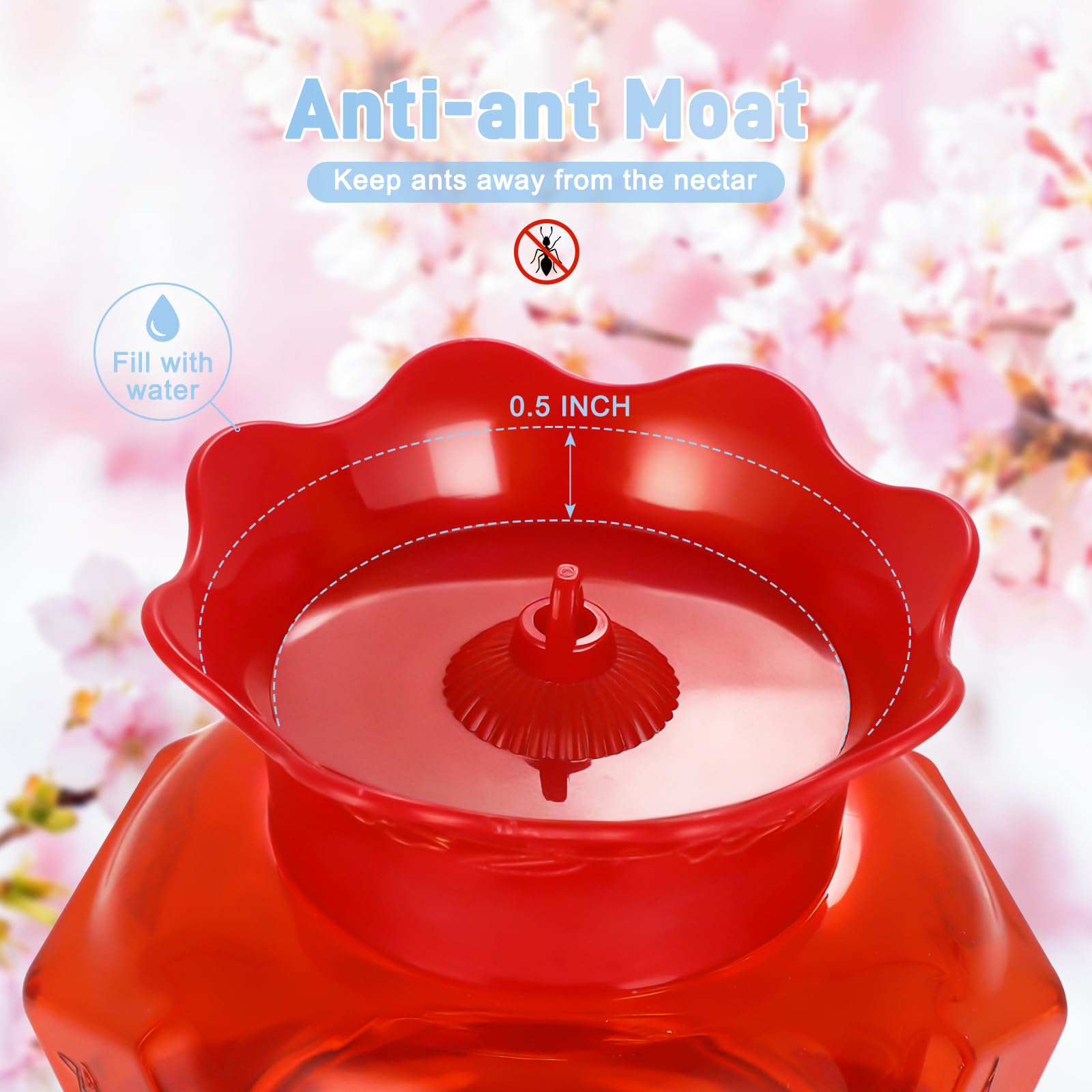 Fchstaer leak proof base minimizes spills and nectar waste
