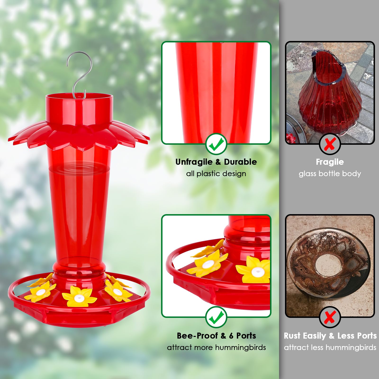 Fchstaer wide-mouth design allows easy refills and quick cleaning