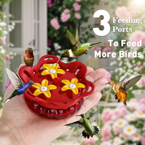 Fchstaer yellow flower accents help guide birds to nectar.