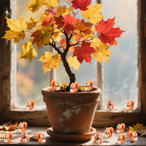 FCKLVMC DIY crafts squirrel helps create playful scenes in mini ecosystems.