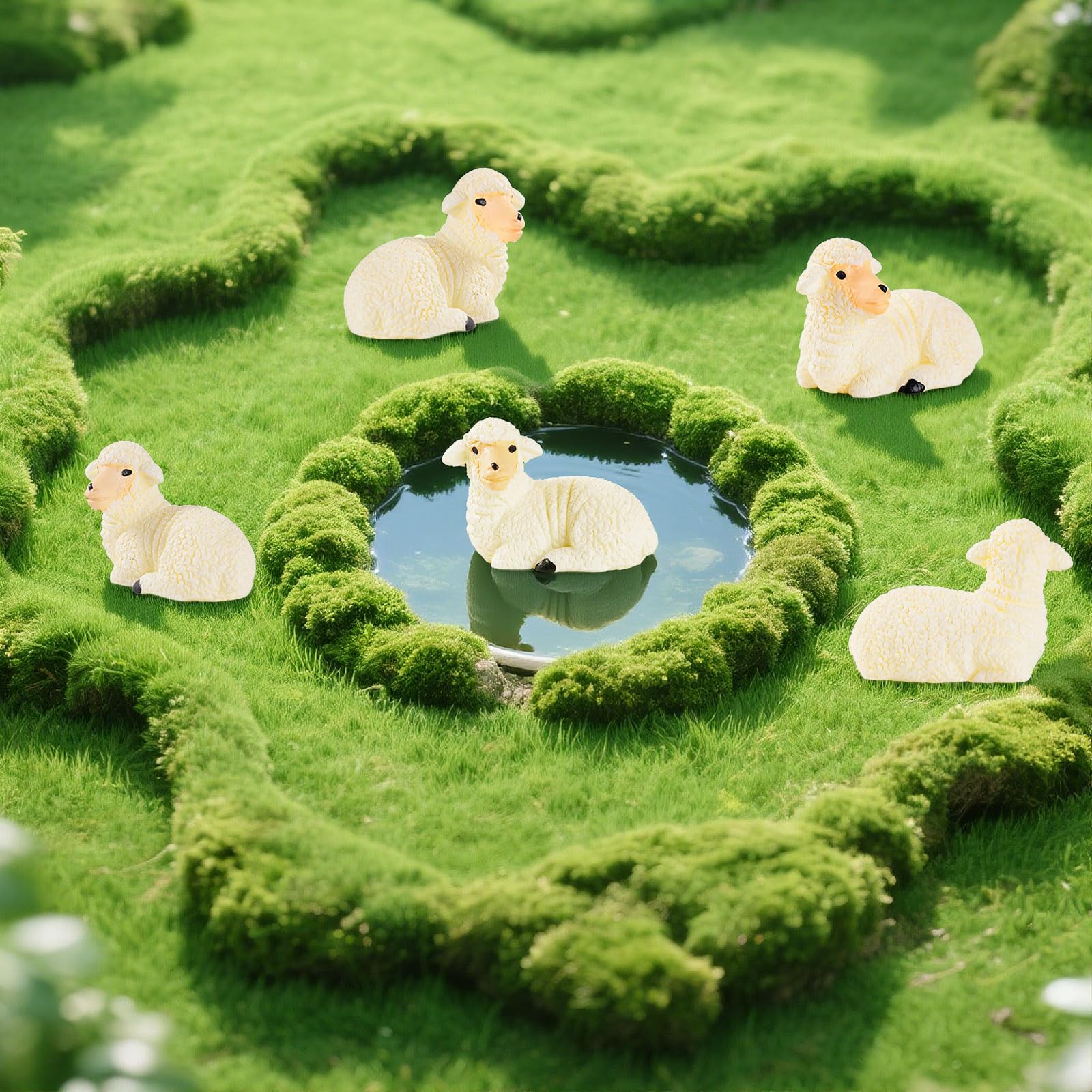 FCKLVMC fairy garden lamb figurine ideal for craft projects
