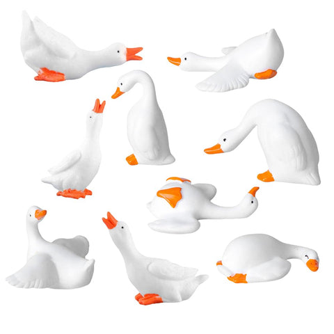 FCKLVMC goose mini figurine desk topper with delicate resin detail