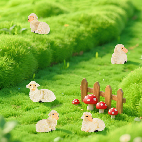 FCKLVMC potted plant sheep decor fits miniature landscapes