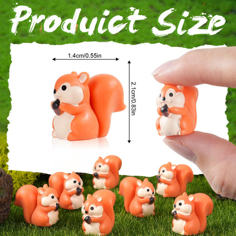 FCKLVMC resin squirrel dollhouse figurine adds durable, fade-resistant detail to crafts.
