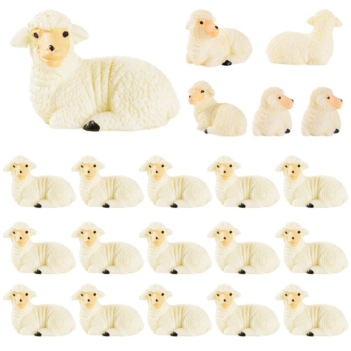 FCKLVMC sheep figurine set adds lifelike charm to fairy gardens