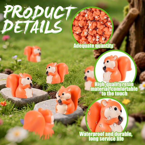 FCKLVMC woodland squirrel decor brings charming woodland flair to gardens and displays.