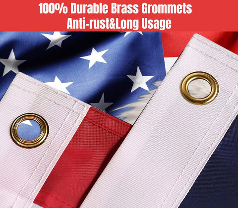 Fcllcox outdoor flag with brass grommets for durable hanging.