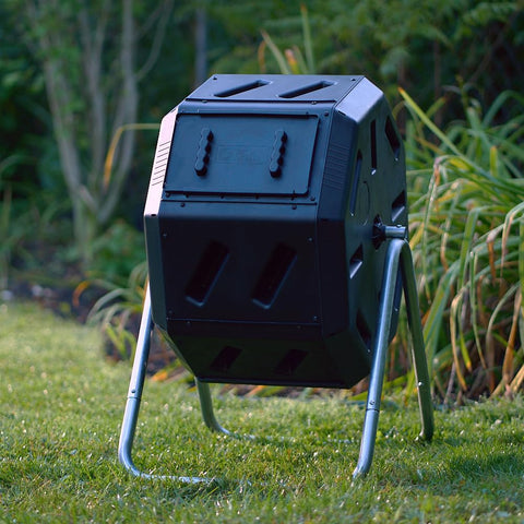 FCMP Outdoor IM2000 opening door for easy loading of kitchen scraps.