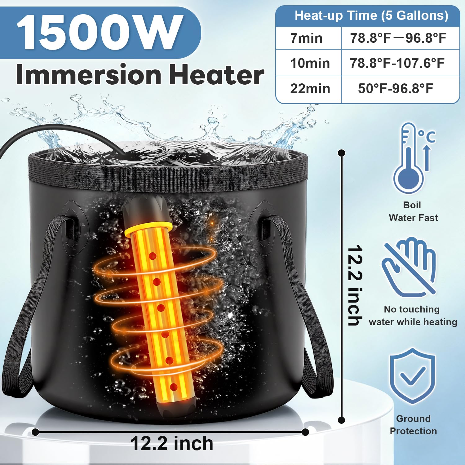 FCSJOST camping shower head with 3 spray modes for versatility