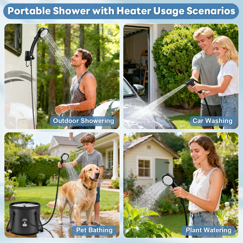 FCSJOST lightweight outdoor shower setup for camping and RV trips