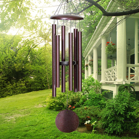 FDOCOI deep-tone wind chimes outdoor 38in bronze create a rich, soothing breeze melody.