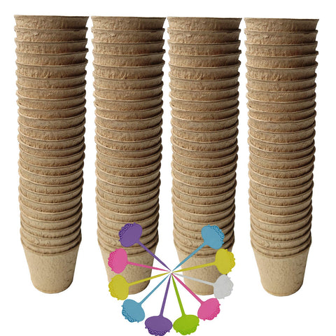 FDGARDEN biodegradable seedling pot for 3 inch plants supports easy transplant and soil integration