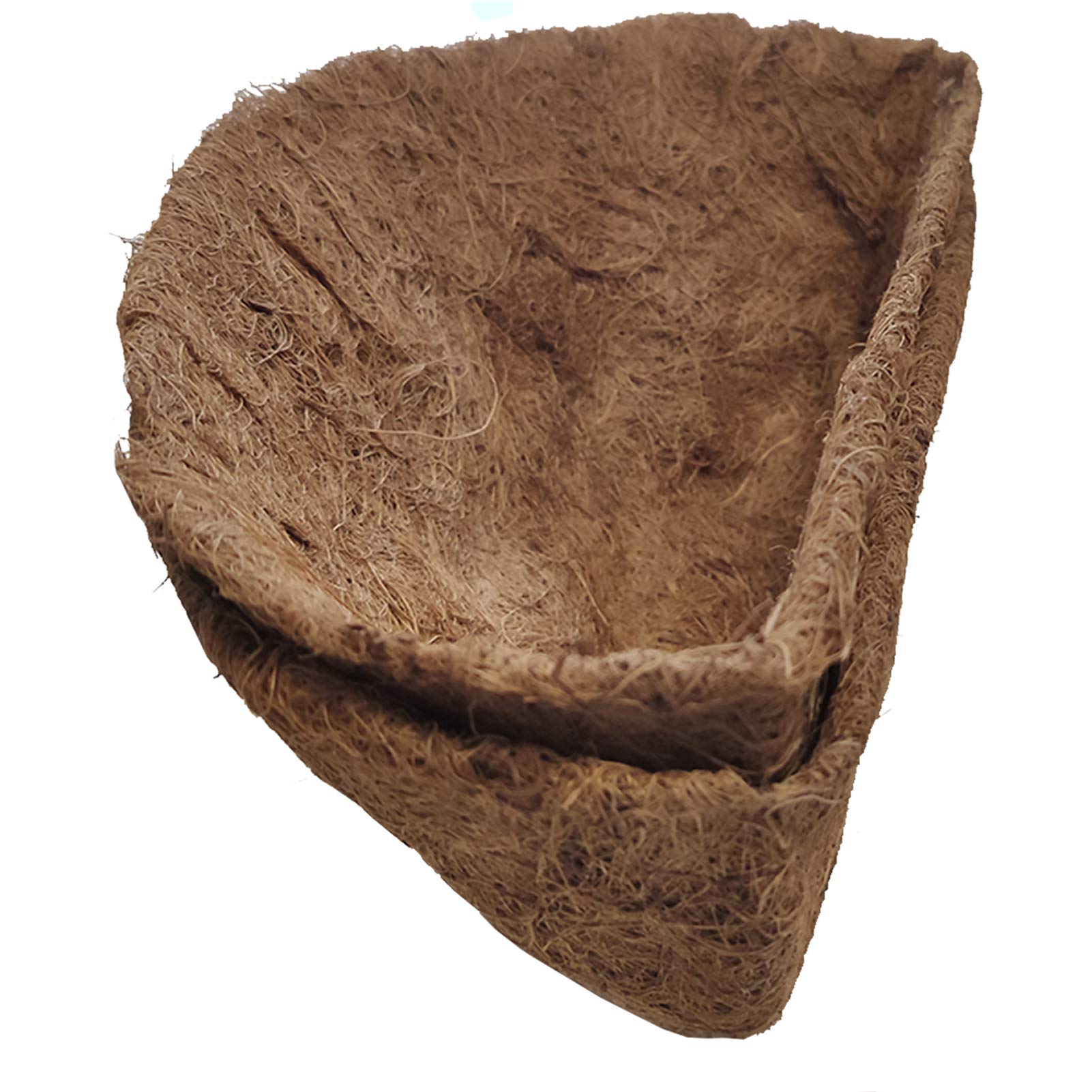 FDGARDEN half-round coco liner for 2-pack moisture retention in hanging baskets.