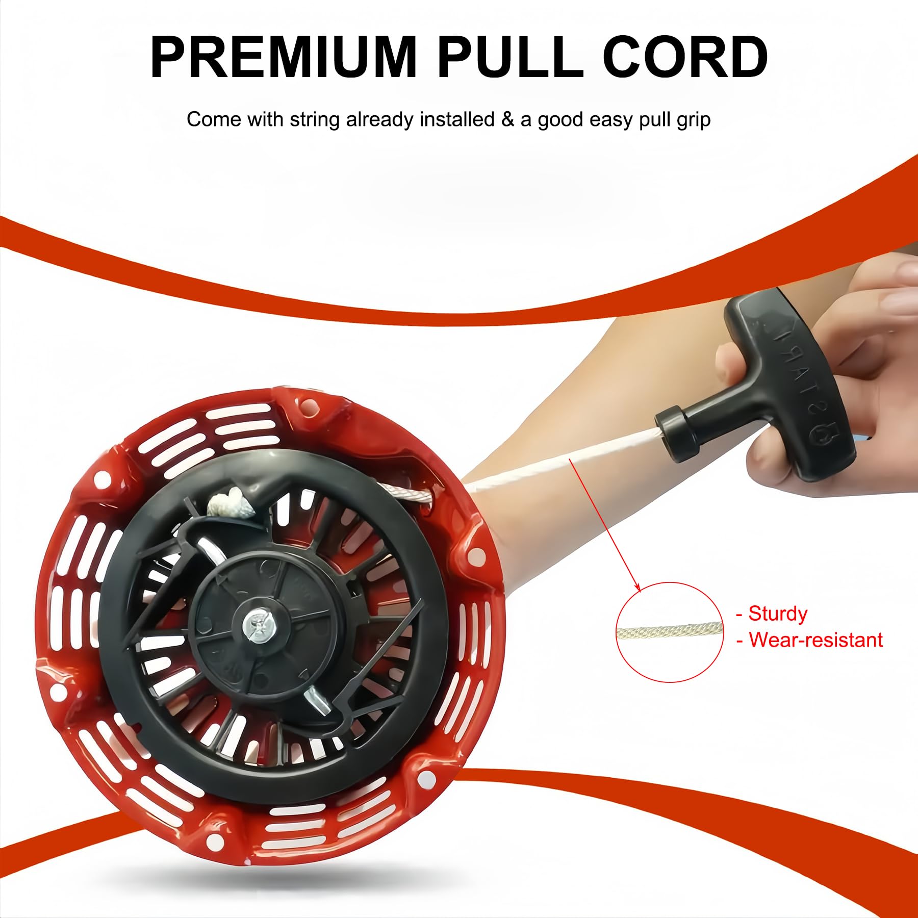 FDJ pre-lubricated internal recoil spring enables smooth pulls